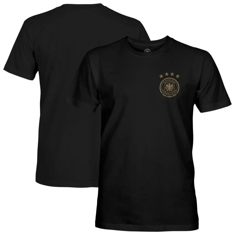 Argentina Kits Store – Germany National Team 1863FC Mono Badge T-Shirt – Black Soccer Kits and Apparel