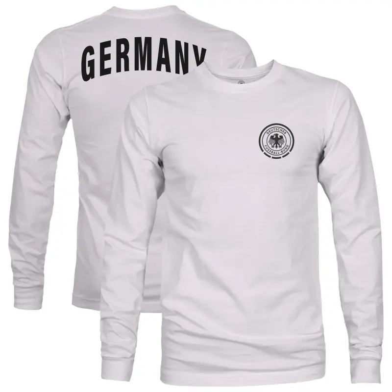 Argentina Kits Store – Germany National Team 1863FC Team Arch Long Sleeve T-Shirt – Silver Soccer Kits and Apparel