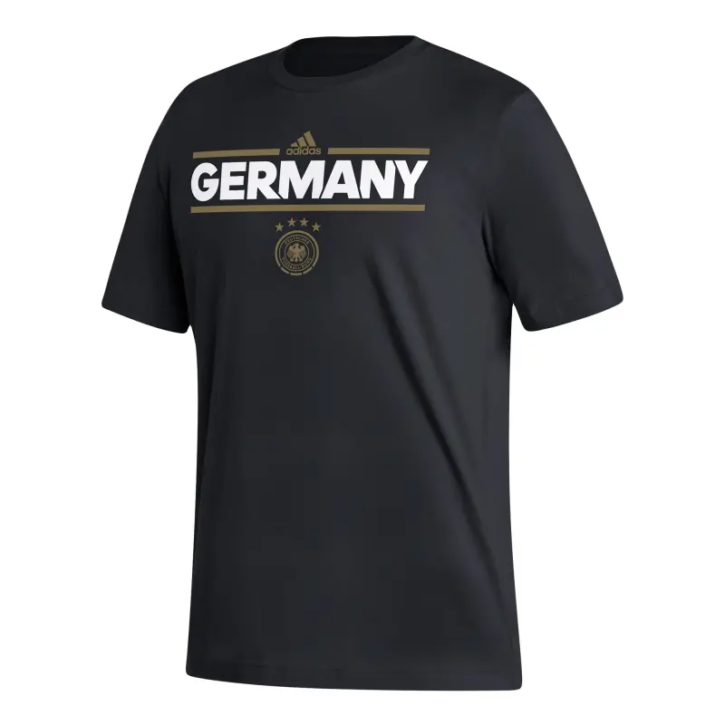 Argentina Kits Store – Germany National Team adidas Dassler T-Shirt – Black Soccer Kits and Apparel