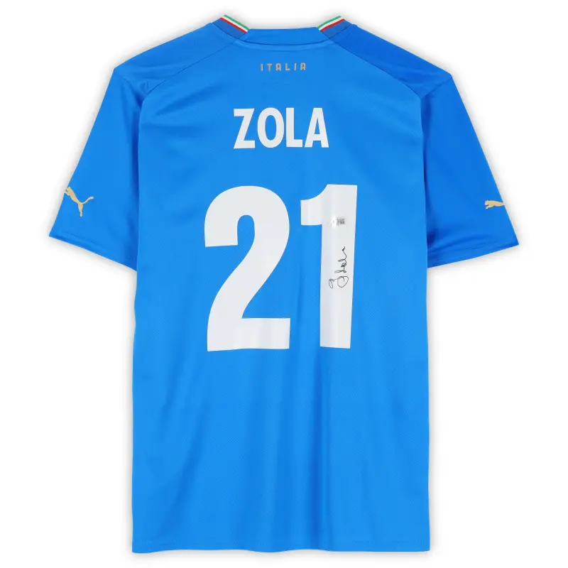 Argentina Kits Store – Gianfranco Zola Italy National Team Autographed Fanatics Authentic 2022-23 Blue Home Puma Jersey – BAS Soccer Kits and Apparel