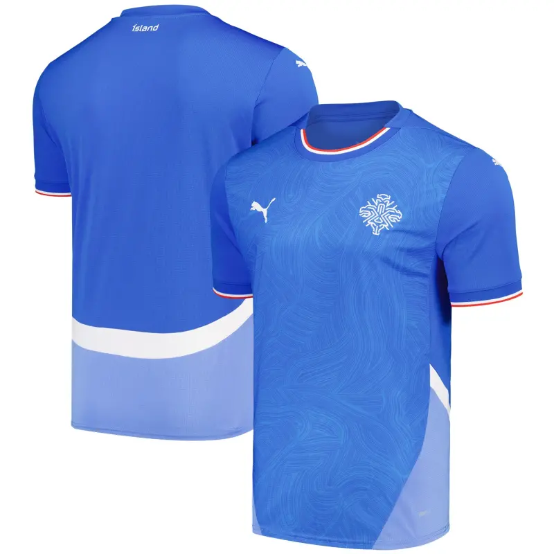 Argentina Kits Store – Iceland National Team Puma 2024 Home Replica Jersey – Blue Soccer Kits and Apparel