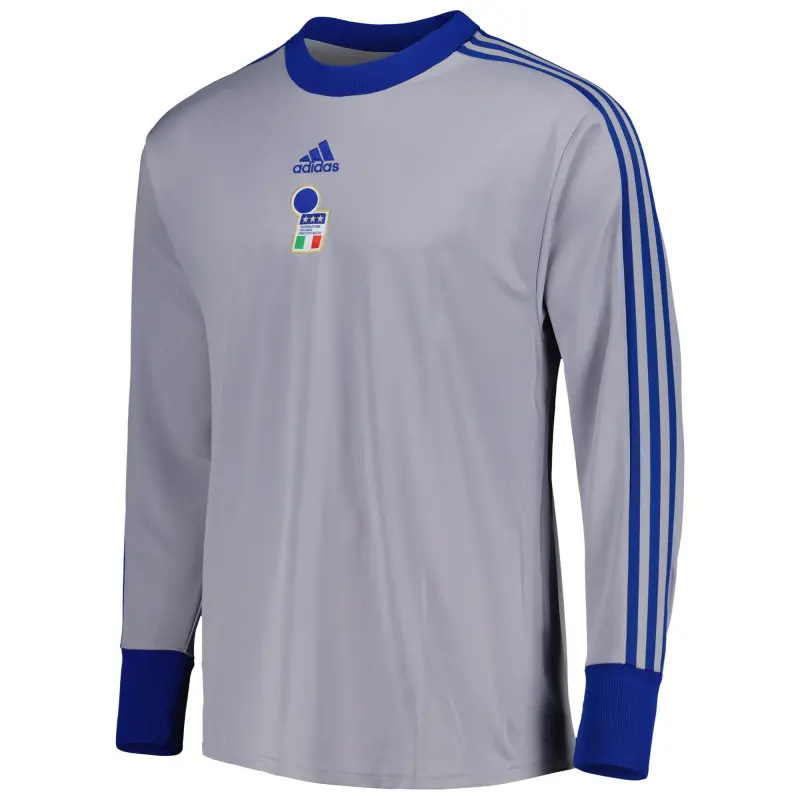 Argentina Kits Store – Italy National Team adidas Authentic Football Icon Goalkeeper Jersey – Gray Soccer Kits and Apparel