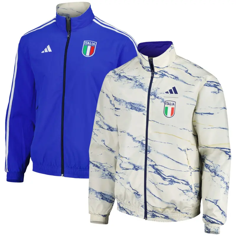 Argentina Kits Store – Italy National Team adidas Team Logo Anthem Reversible Full-Zip Jacket – White Soccer Kits and Apparel