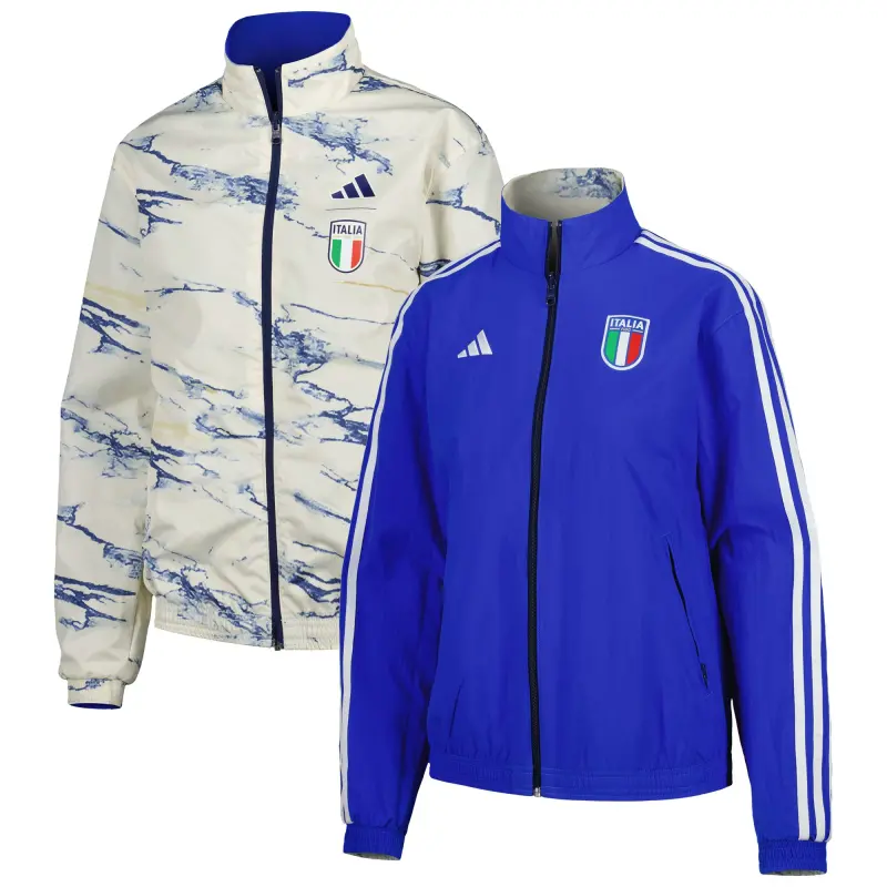 Argentina Kits Store – Italy National Team adidas Women’s Anthem Reversible Full-Zip Jacket – Blue Soccer Kits and Apparel