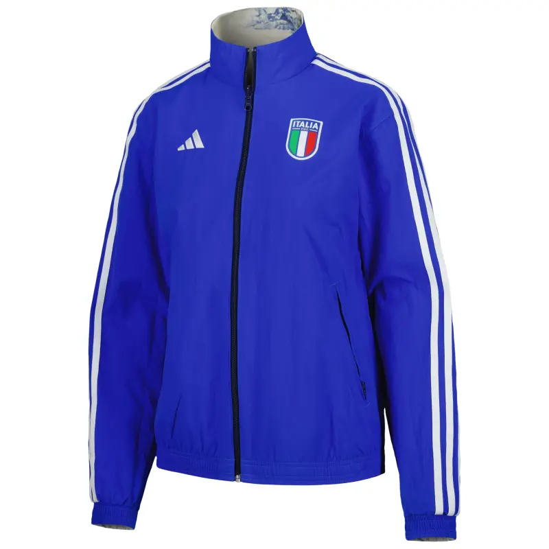Argentina Kits Store – Italy National Team adidas Women’s Anthem Reversible Full-Zip Jacket – Blue Soccer Kits and Apparel