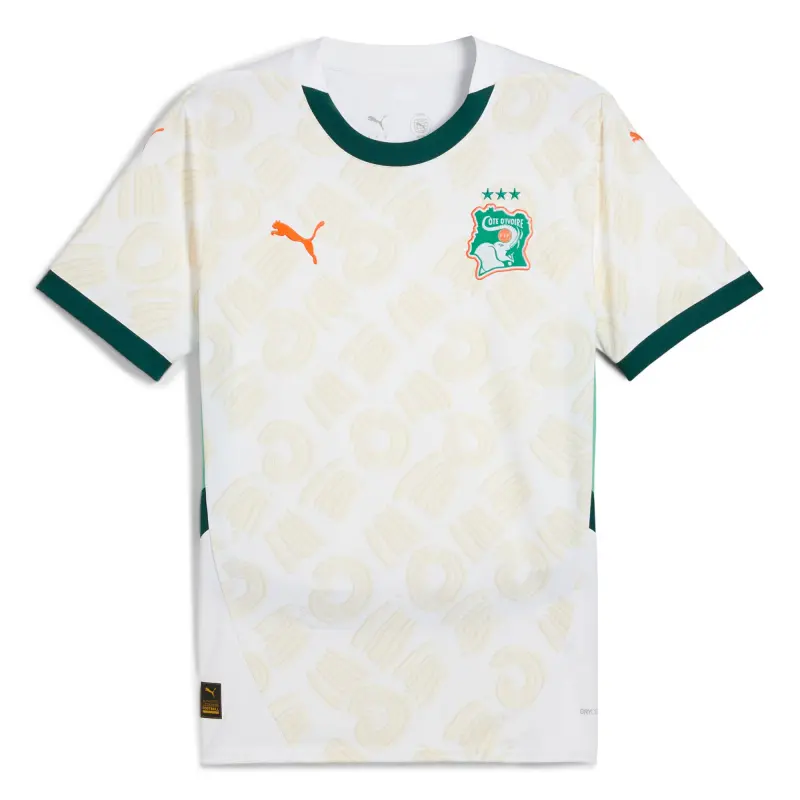 Argentina Kits Store – Ivory Coast National Team Puma 2025 Away Replica Jersey – White Soccer Kits and Apparel