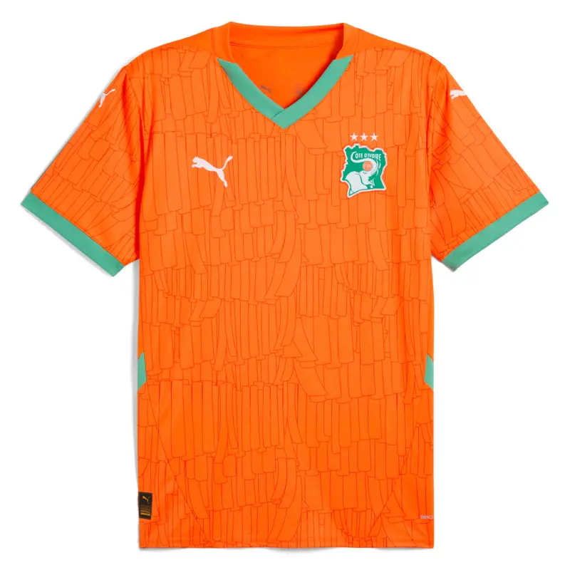 Argentina Kits Store – Ivory Coast National Team Puma 2025 Home Replica Jersey – Orange Soccer Kits and Apparel