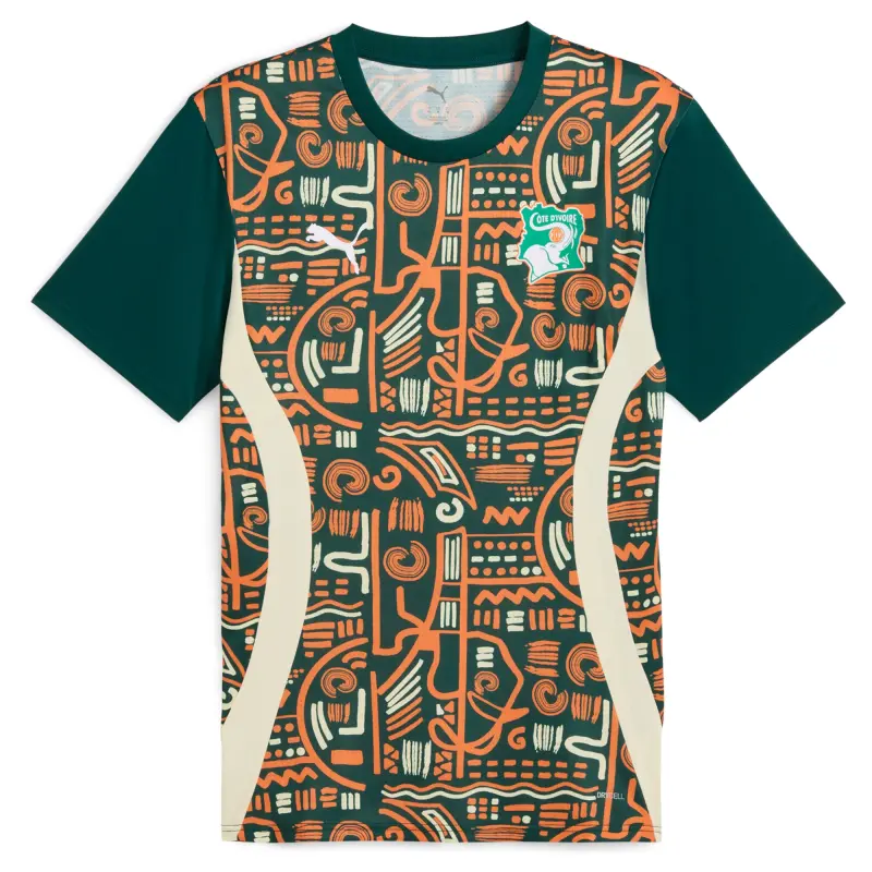 Argentina Kits Store – Ivory Coast National Team Puma 2025 Pre-Match Jersey – Green Soccer Kits and Apparel