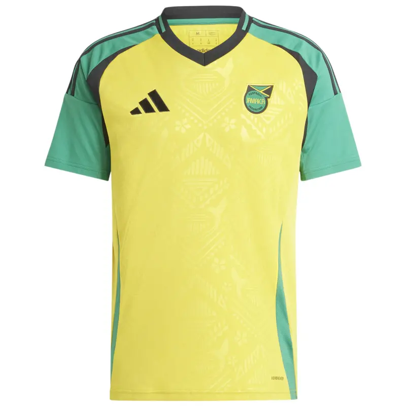 Argentina Kits Store – Jamaica National Team adidas 2024 Home Replica Jersey – Yellow Soccer Kits and Apparel