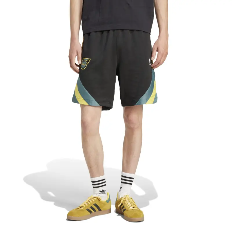 Argentina Kits Store – Jamaica National Team adidas Originals Lifestyler Shorts – Black Soccer Kits and Apparel