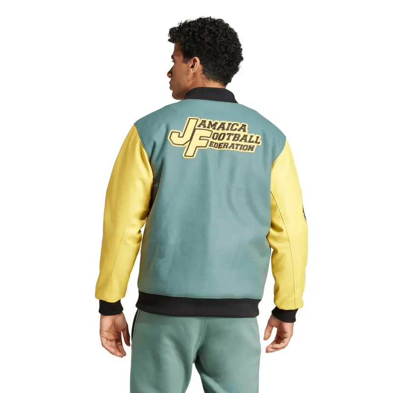 Argentina Kits Store – Jamaica National Team adidas Varsity Pack Full-Snap Jacket – Green Soccer Kits and Apparel