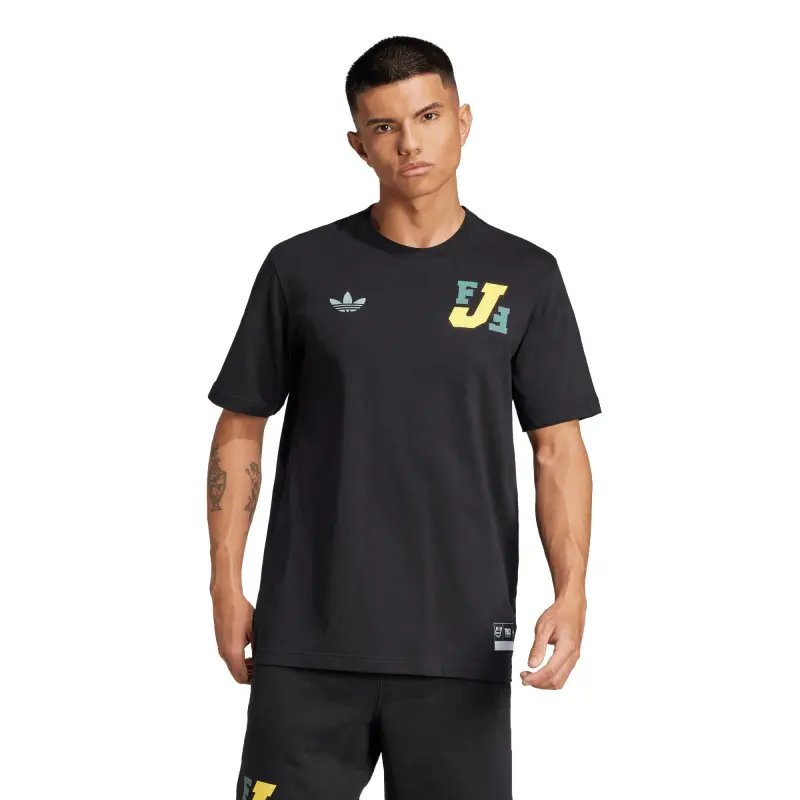 Argentina Kits Store – Jamaica National Team adidas Varsity Pack T-Shirt – Black Soccer Kits and Apparel