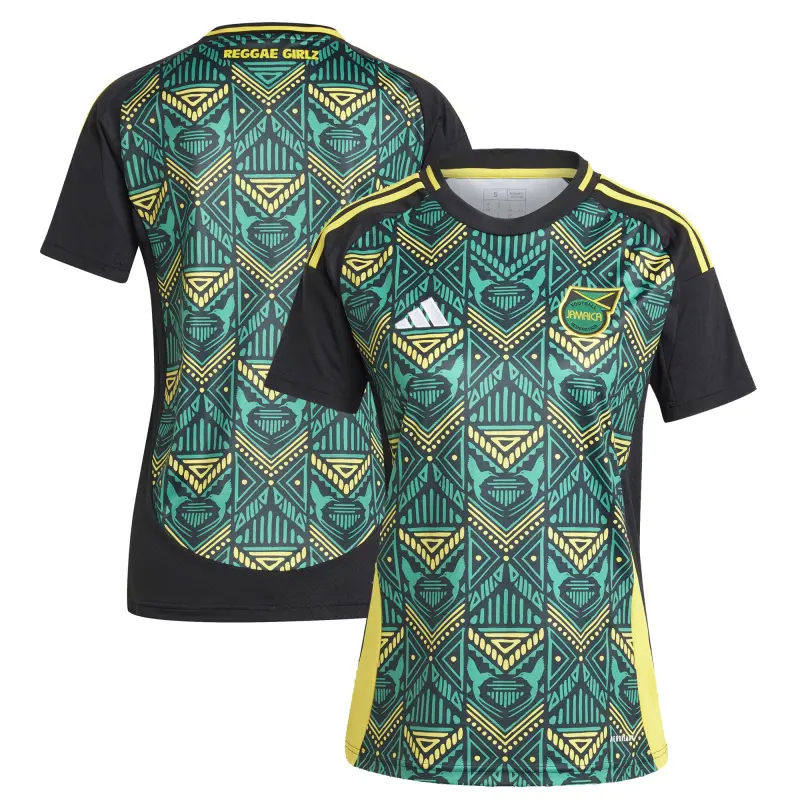 Argentina Kits Store – Jamaica National Team adidas Women’s 2024 Away Replica Jersey – Black Soccer Kits and Apparel
