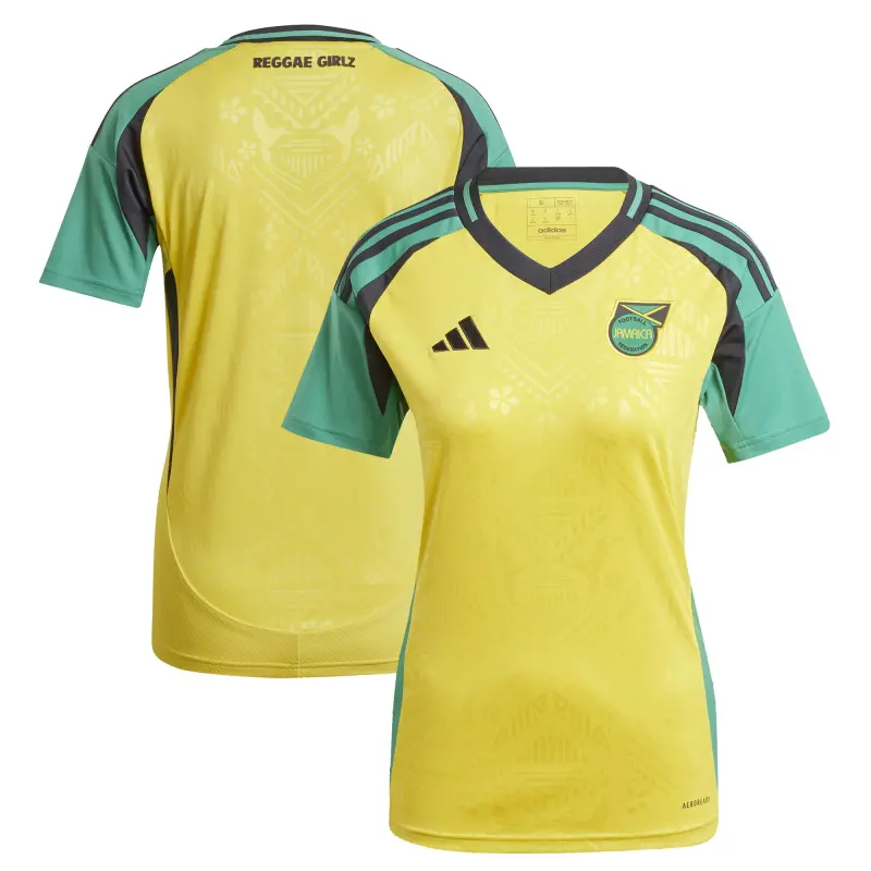 Argentina Kits Store – Jamaica National Team adidas Women’s 2024 Home Replica Jersey – Yellow Soccer Kits and Apparel