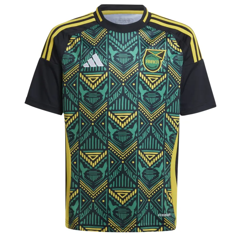 Argentina Kits Store – Jamaica National Team adidas Youth 2024 Away Replica Jersey – Black Soccer Kits and Apparel