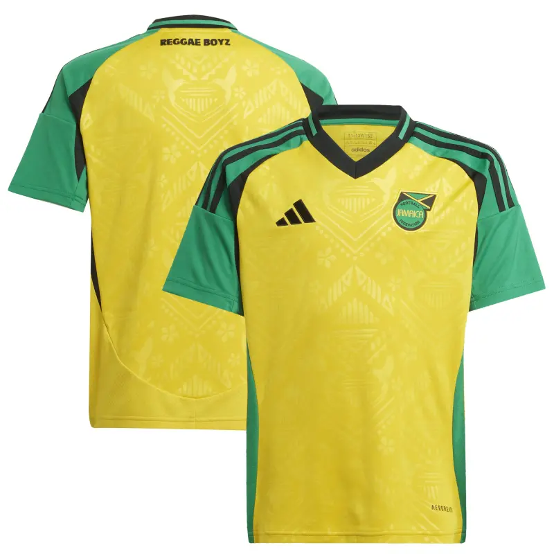 Argentina Kits Store – Jamaica National Team adidas Youth 2024 Home Replica Jersey – Yellow Soccer Kits and Apparel