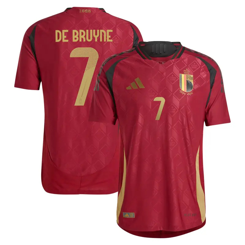Argentina Kits Store – Kevin De Bruyne Belgium National Team adidas 2024 Home Authentic Player Jersey – Burgundy Soccer Kits and Apparel