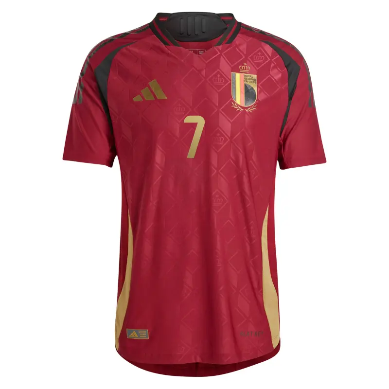 Argentina Kits Store – Kevin De Bruyne Belgium National Team adidas 2024 Home Authentic Player Jersey – Burgundy Soccer Kits and Apparel