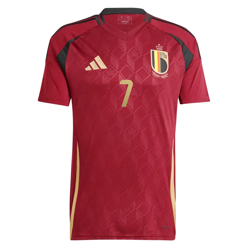 Argentina Kits Store – Kevin De Bruyne Belgium National Team adidas 2024 Home Replica Player Jersey – Burgundy Soccer Kits and Apparel