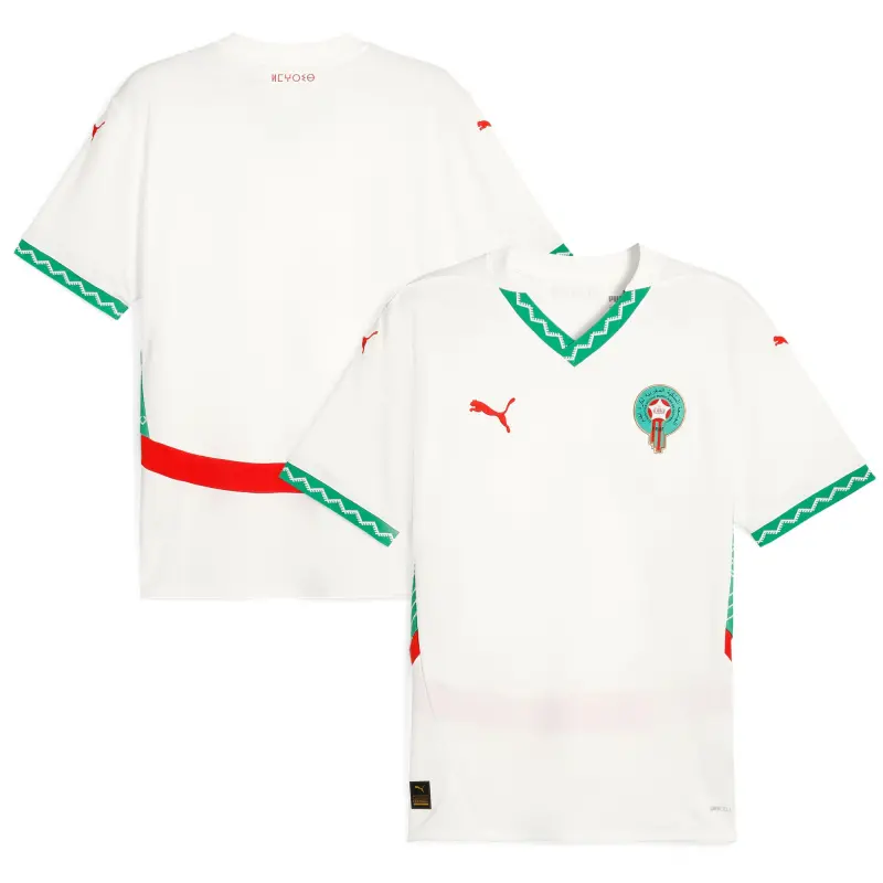 Argentina Kits Store – Morocco National Team Puma 2025 Away Replica Jersey – White Soccer Kits and Apparel