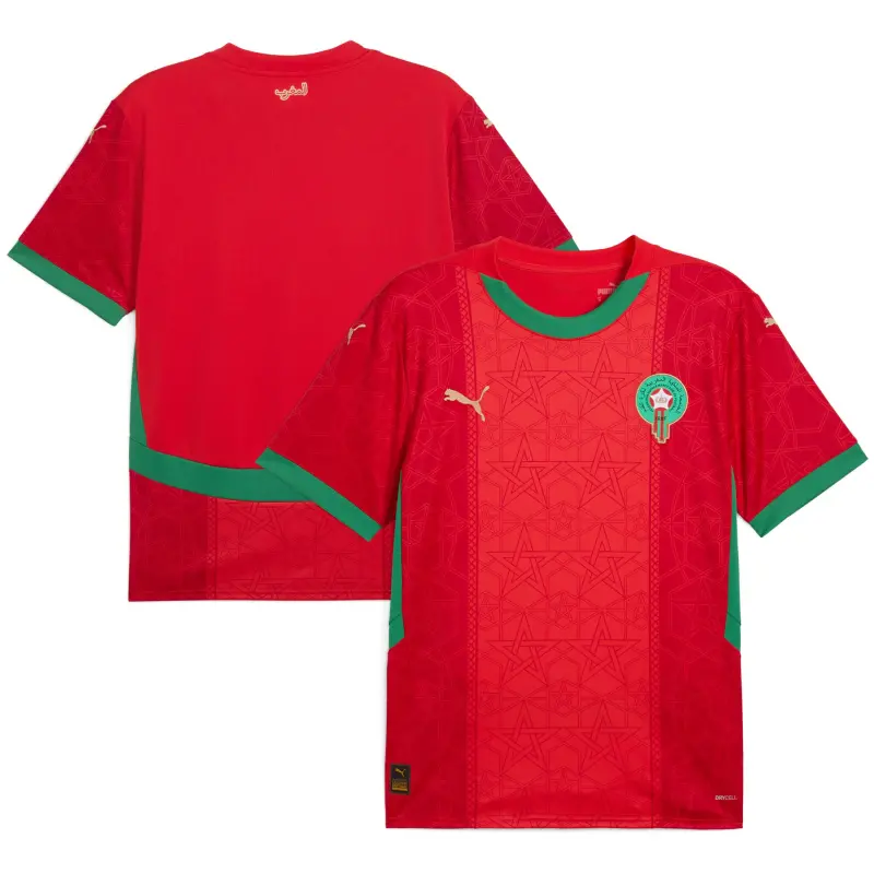 Argentina Kits Store – Morocco National Team Puma 2025 Home Replica Jersey – Red Soccer Kits and Apparel