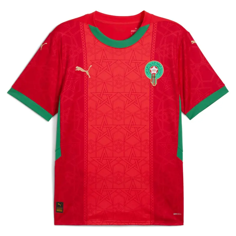 Argentina Kits Store – Morocco National Team Puma 2025 Home Replica Jersey – Red Soccer Kits and Apparel