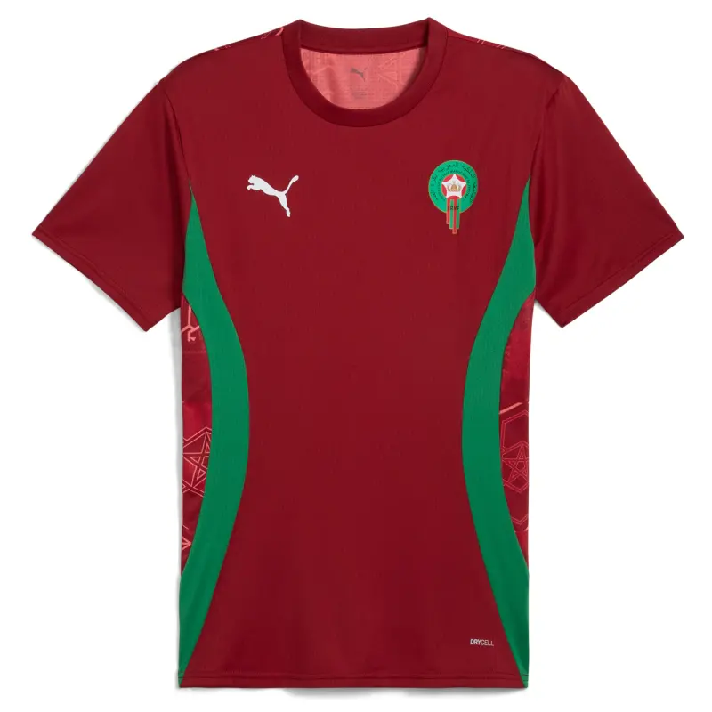 Argentina Kits Store – Morocco National Team Puma 2025 Pre-Match Jersey – Red Soccer Kits and Apparel