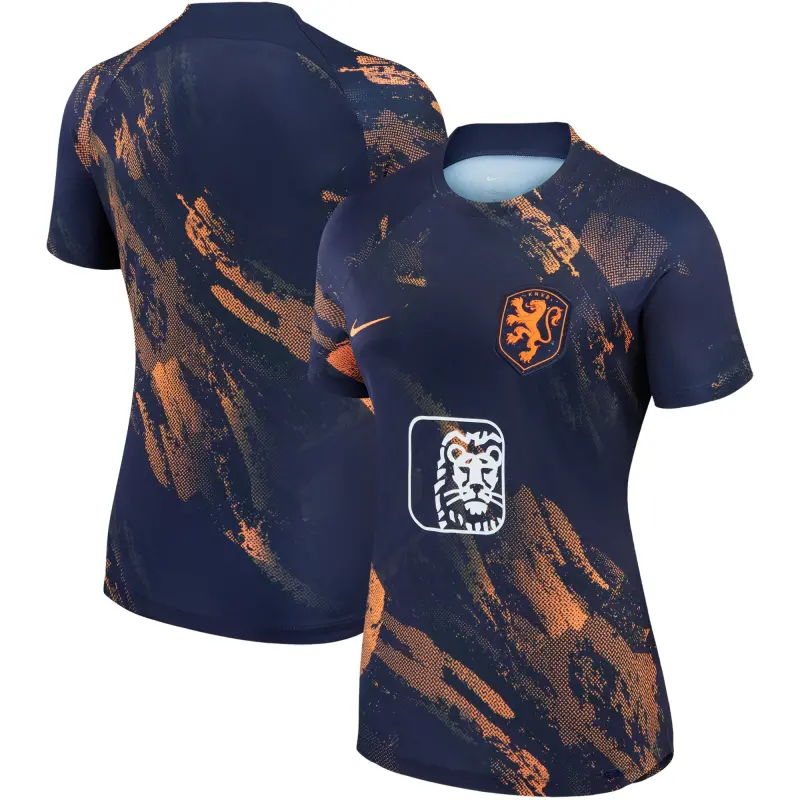 Argentina Kits Store – Netherlands Women’s National Team Nike Women’s 2023 Pre-Match Top – Navy Soccer Kits and Apparel