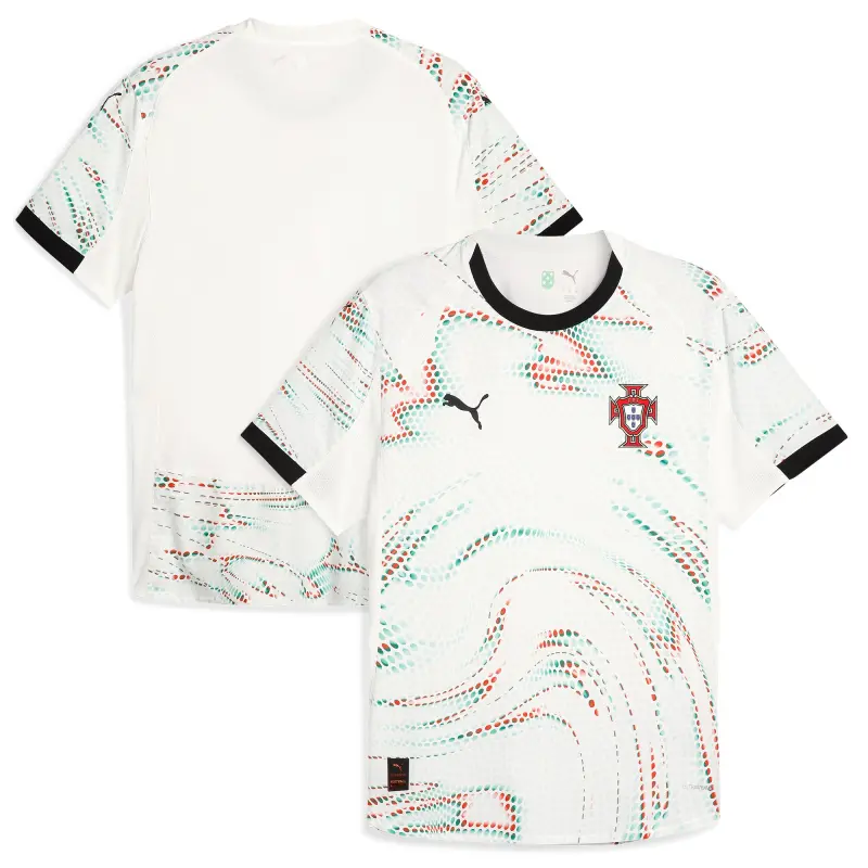 Argentina Kits Store – Portugal National Team Puma 2025 Away Authentic Jersey – White Soccer Kits and Apparel