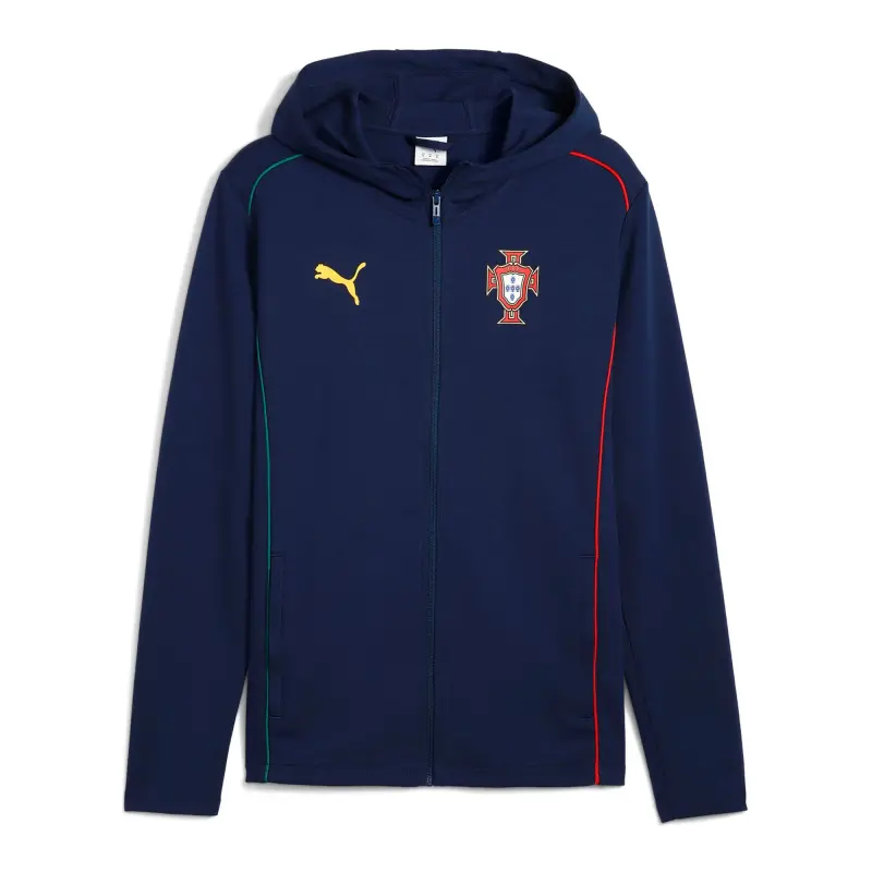 Argentina Kits Store – Portugal National Team Puma Casuals Full-Zip Hoodie – Navy Soccer Kits and Apparel