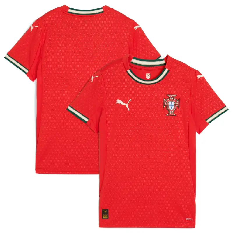 Argentina Kits Store – Portugal National Team Puma Women’s 2025 Home Replica Jersey – Red Soccer Kits and Apparel