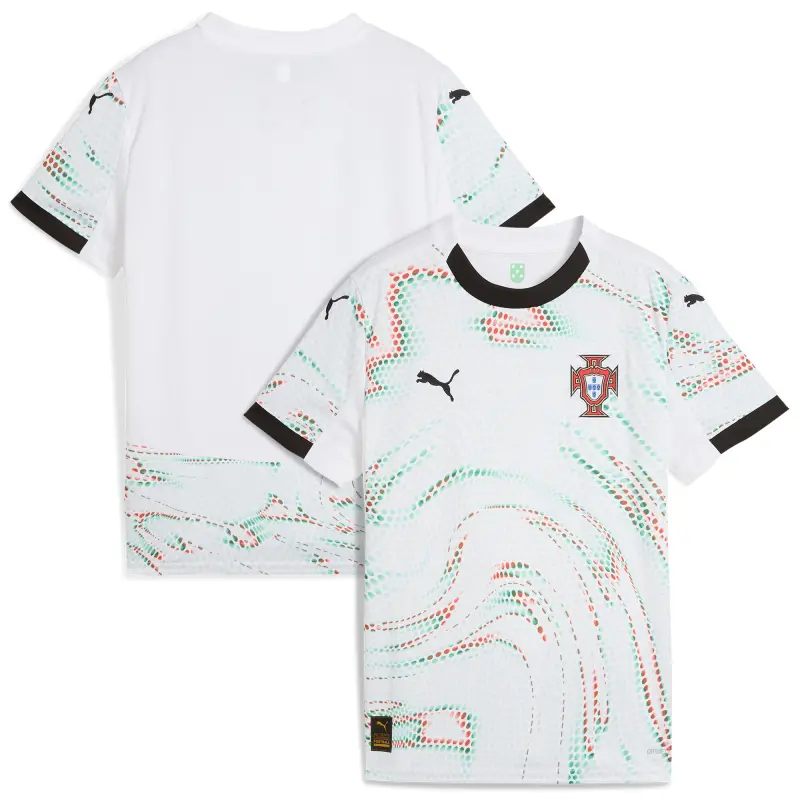 Argentina Kits Store – Portugal National Team Puma Youth 2025 Away Replica Jersey – White Soccer Kits and Apparel