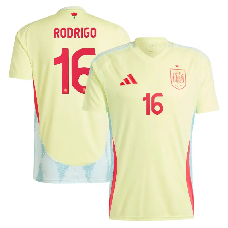 Argentina Kits Store – Rodrigo Spain National Team adidas 2024 Away Authentic Jersey – Yellow Soccer Kits and Apparel