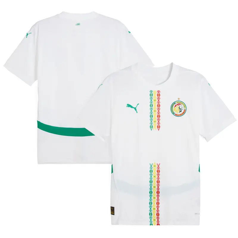 Argentina Kits Store – Senegal National Team Puma 2025 Home Replica Jersey – White Soccer Kits and Apparel