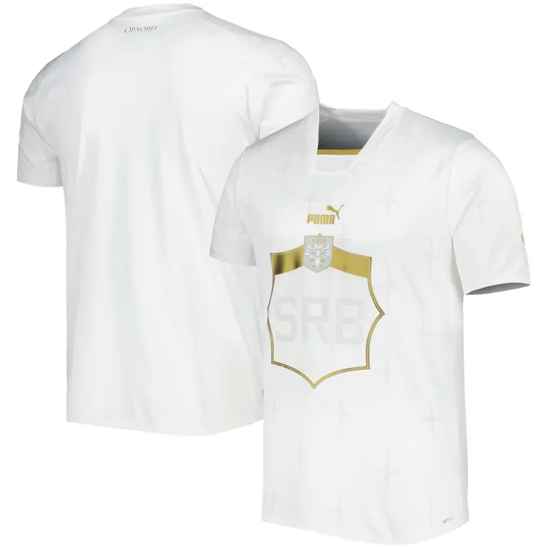Argentina Kits Store – Serbia National Team Puma 2022/23 Away Replica Jersey – White Soccer Kits and Apparel