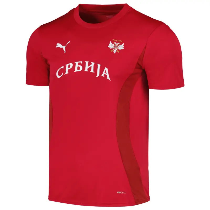Argentina Kits Store – Serbia National Team Puma 2024 Pre-Match Jersey – Red Soccer Kits and Apparel