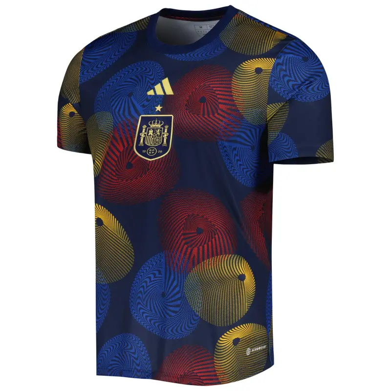 Argentina Kits Store – Spain National Team adidas 2022 AEROREADY Pre-Match Top – Navy Soccer Kits and Apparel