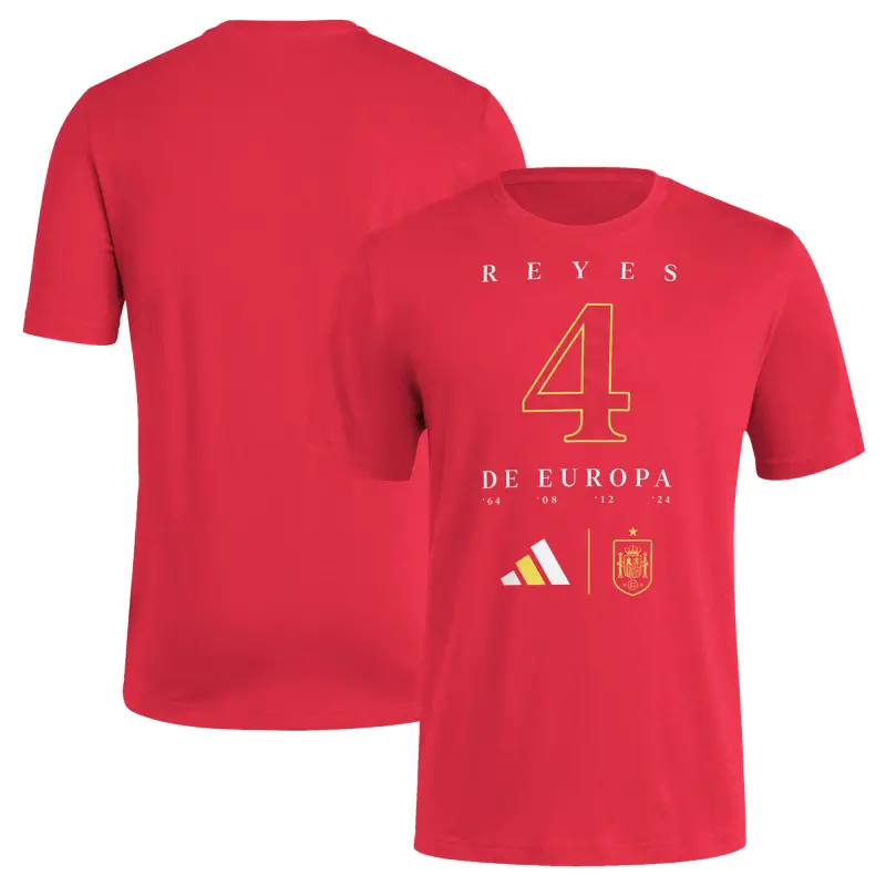 Argentina Kits Store – Spain National Team adidas 2024 European Champions T-Shirt – Red Soccer Kits and Apparel