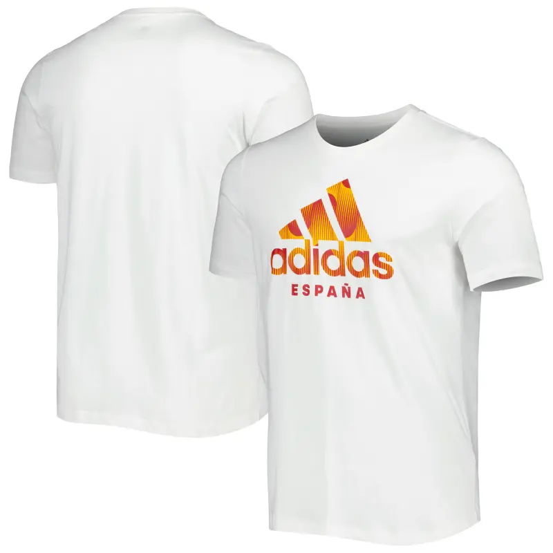 Argentina Kits Store – Spain National Team adidas DNA Graphic T-Shirt – White Soccer Kits and Apparel
