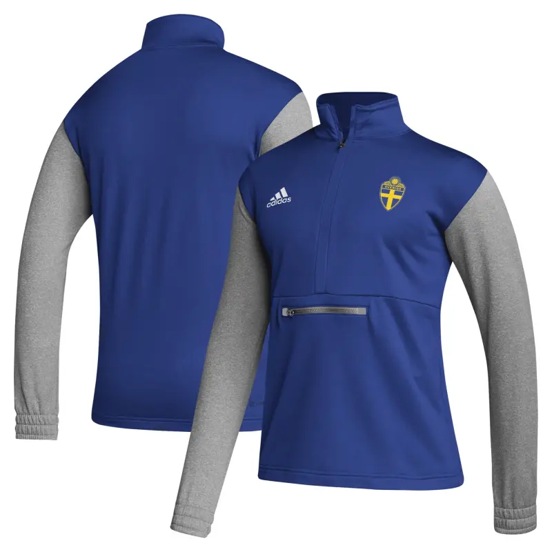 Argentina Kits Store – Sweden National Team adidas Team Crest Pullover Hoodie – Royal Soccer Kits and Apparel