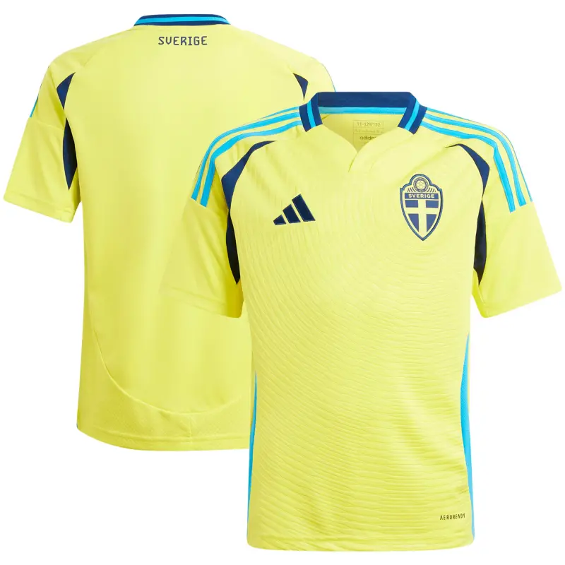 Argentina Kits Store – Sweden National Team adidas Youth 2024 Home Replica Jersey – Yellow Soccer Kits and Apparel