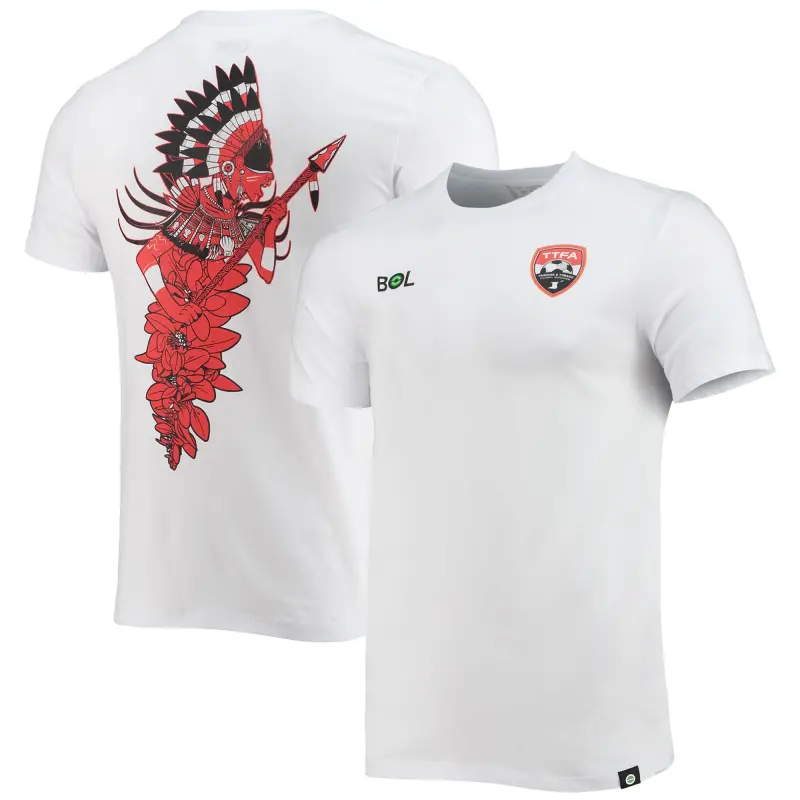 Argentina Kits Store – Trinidad and Tobago National Team Trinbagonian Warrior T-Shirt – White Soccer Kits and Apparel