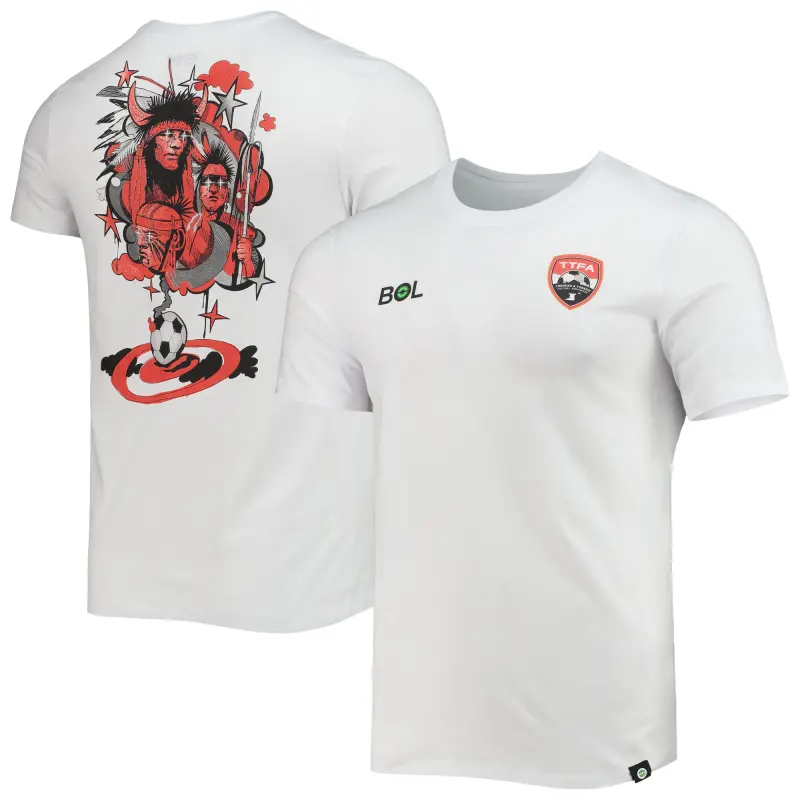 Argentina Kits Store – Trinidad and Tobago National Team Warrior Star T-Shirt – White Soccer Kits and Apparel